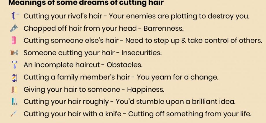 Zašto sanjati o šišanju kose