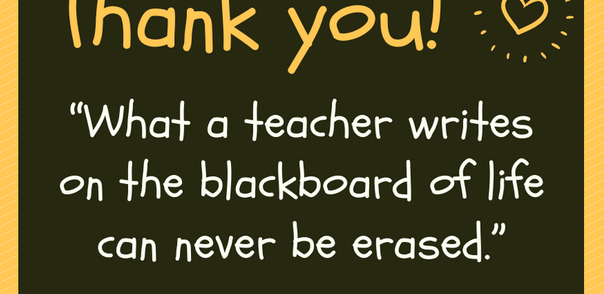 Words of gratitude to the teacher from graduates