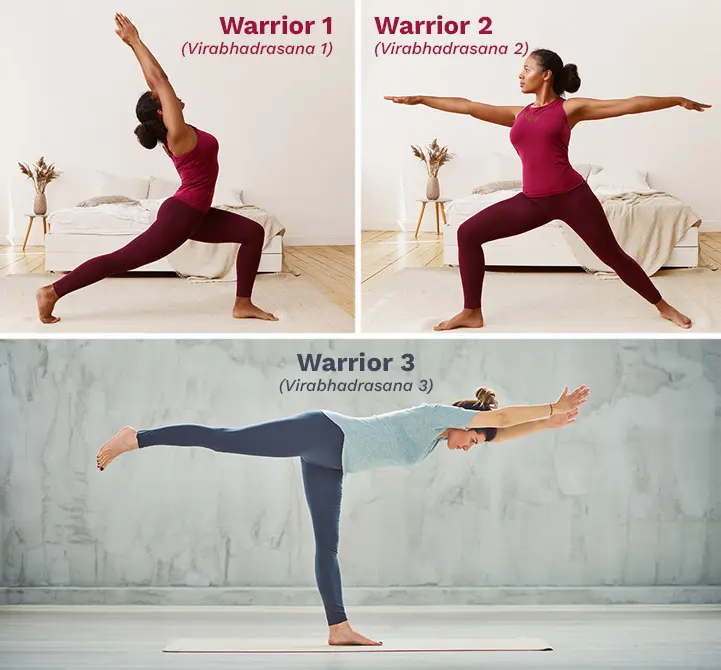 yoga warrior pose