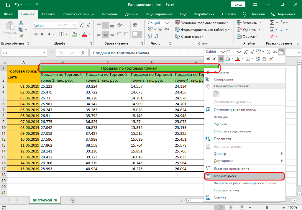 2 Methods to Unmerge Cells in an Excel Table