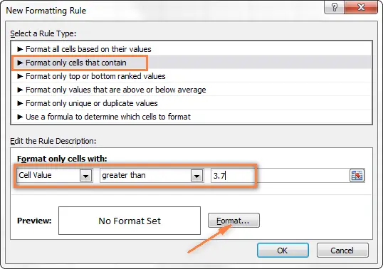 2 ways to change cell fill color in Excel based on their values