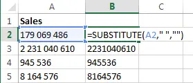 2 Ways to Remove Spaces Between Words or Numbers in Excel Cells