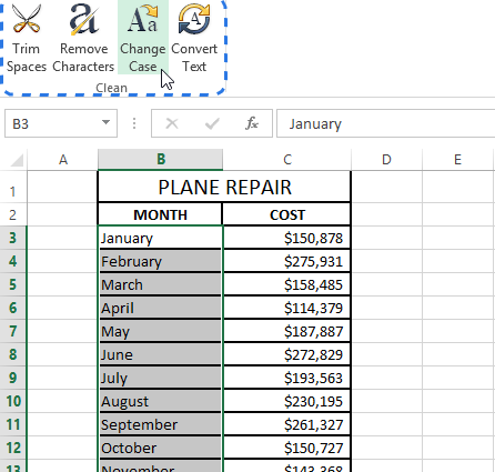 3 τρόποι αλλαγής πεζών-κεφαλαίων χαρακτήρων στο Excel 2013, 2010 και 2007