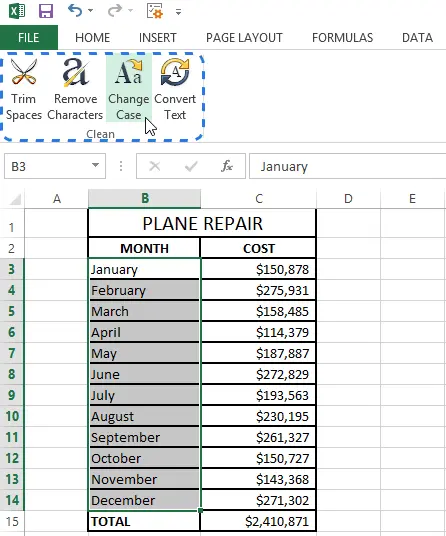 3 Ways to Change Character Case in Excel 2013, 2010 and 2007