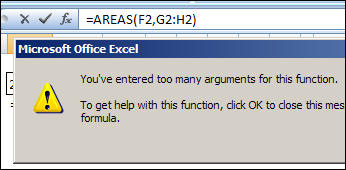 30 Excel functions in 30 days: AREAS