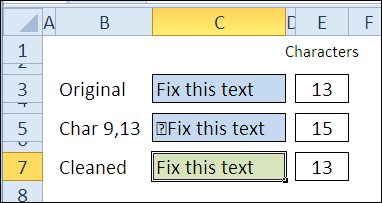 30 Excel functions in 30 days: CLEAN