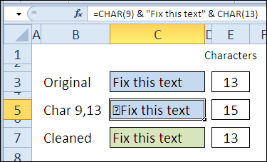 30 Excel functions in 30 days: CLEAN