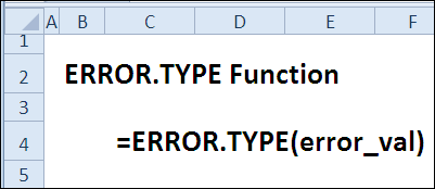 30 функции на Excel за 30 дена: ERROR.TYPE (ERROR.TYPE)