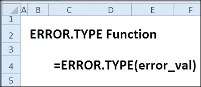 30 Excel functions in 30 days: ERROR.TYPE (ERROR.TYPE)