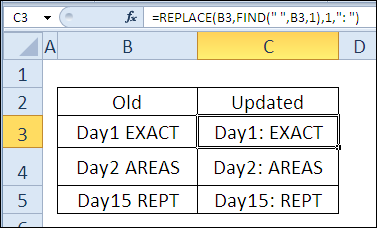 30 feidhm Excel i 30 lá: REPLACE