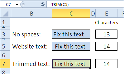 30 Excel functions in 30 days: TRIM