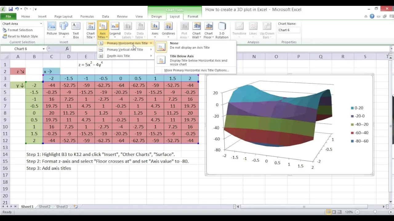 3D in Excel