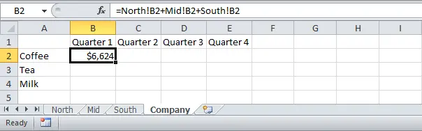 3D link in Excel