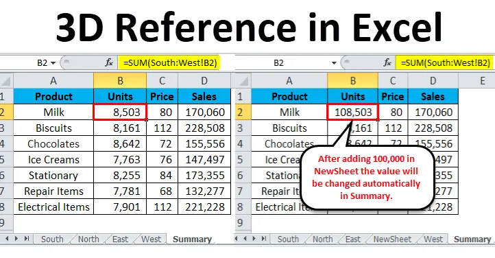 3D link in Excel