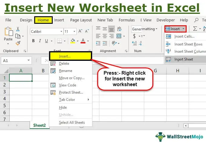 4 Ways to Add a New Sheet in Excel