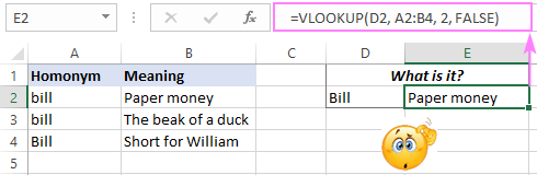 4 načina da VLOOKUP učinite osjetljivim na velika i mala slova u Excelu