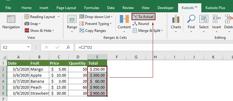 Fomba 6 hanesorana formula iray amin'ny sela Excel