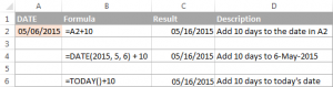 Adding and subtracting days, weeks, months and years in Excel