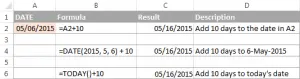 Adding and subtracting days, weeks, months and years in Excel
