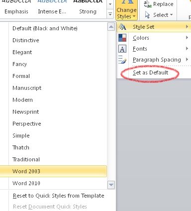 Adjust line spacing in Word 2007 and 2010