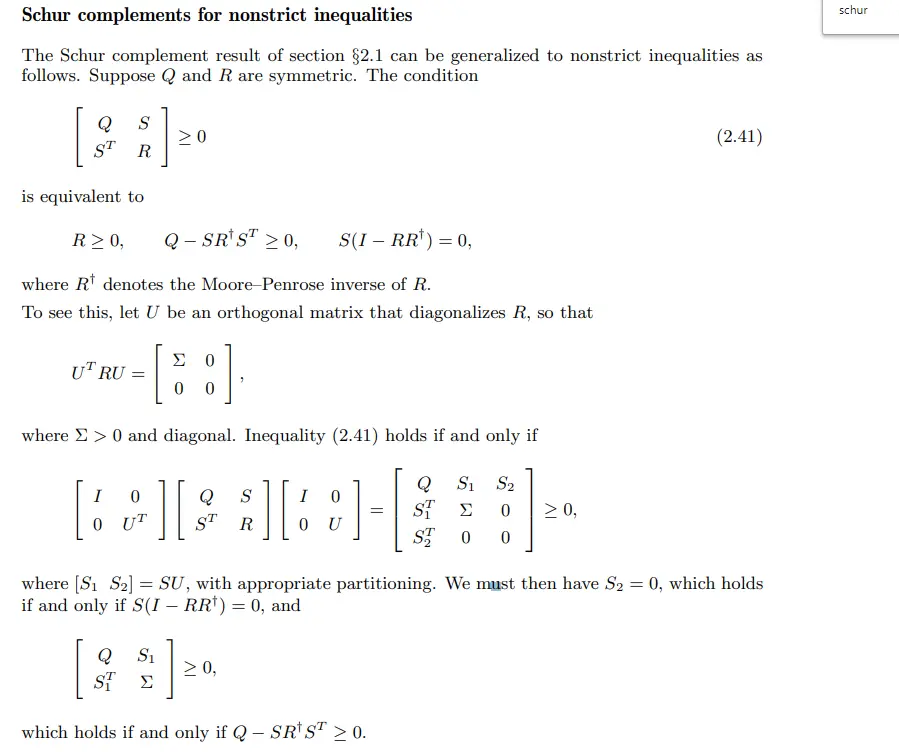 Algebraic Matrix Complement