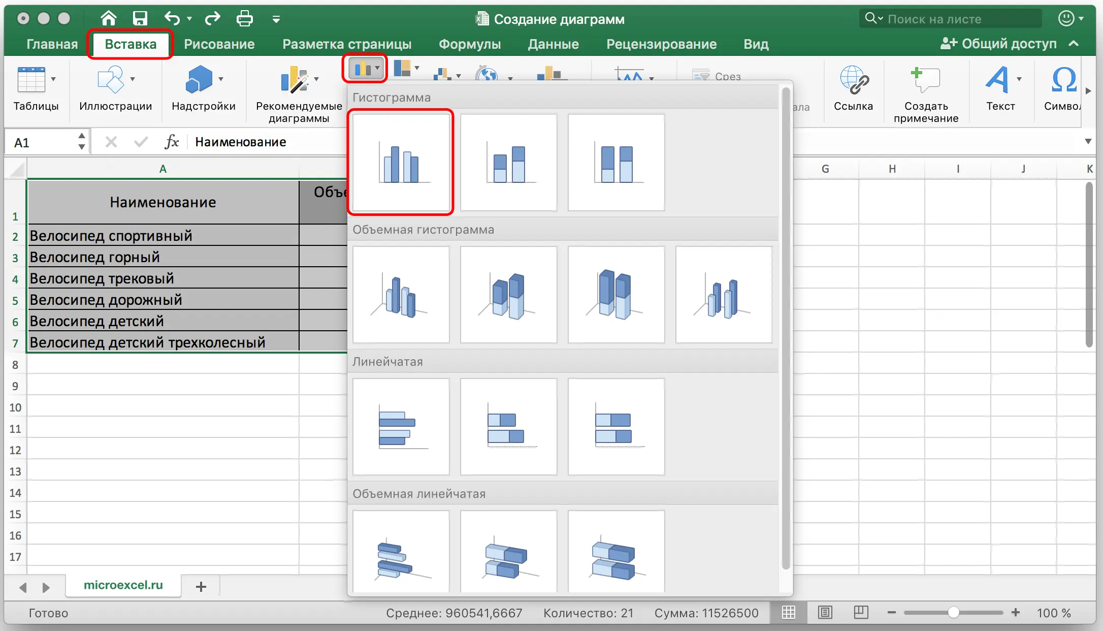 All about creating a chart in Excel. Step by step guide with screenshots