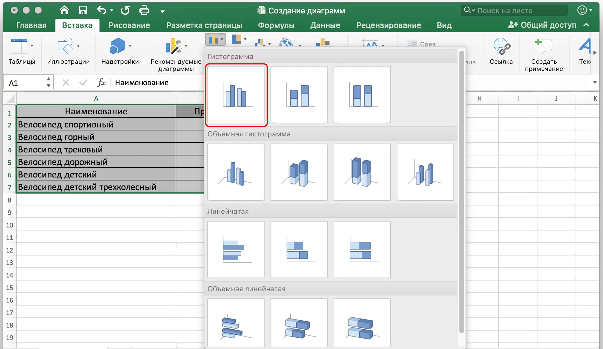 All about creating a chart in Excel. Step by step guide with screenshots