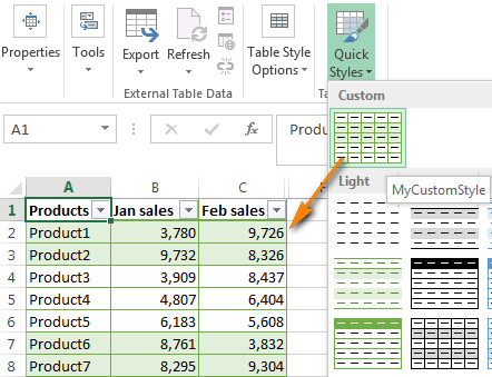 Alternating Rows and Columns in Excel