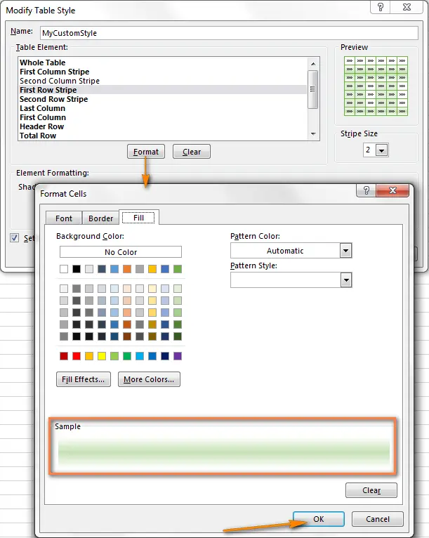 Alternating Rows and Columns in Excel