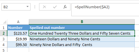Excel ۾ لفظن ۾ رقم. ايڪسل ۾ لفظن ۾ رقم ڪيئن لکجي