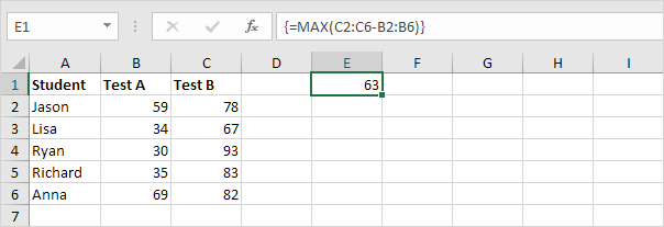 Array formulas