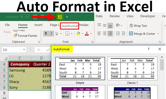 Auto Format in Excel