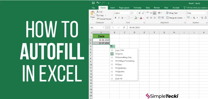 Autocomplete cells in Excel