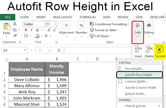 Autofit row height in Excel by content. 5 tuning methods