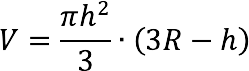 Ball Segment Volume Calculator