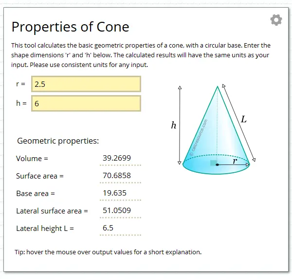 Basic properties of a cone