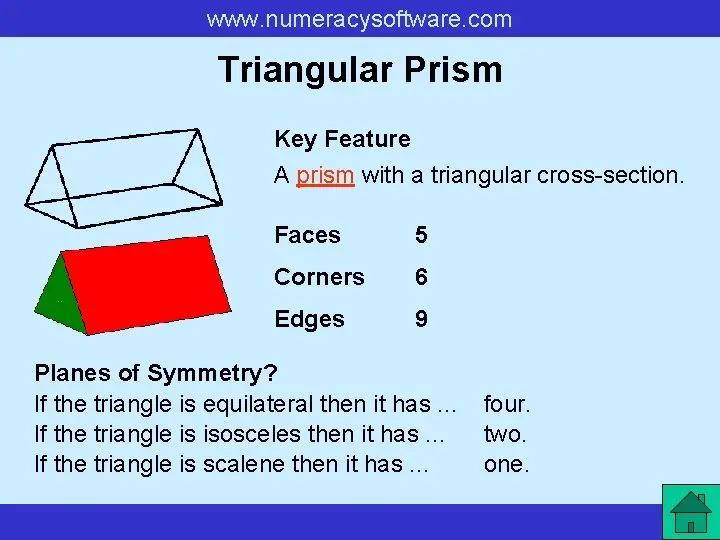 Basic properties of a prism