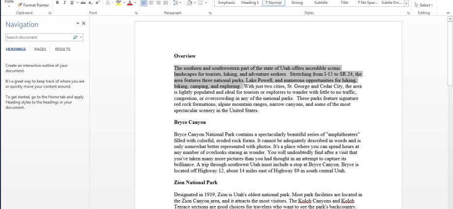 Basics of working with text in Microsoft Word