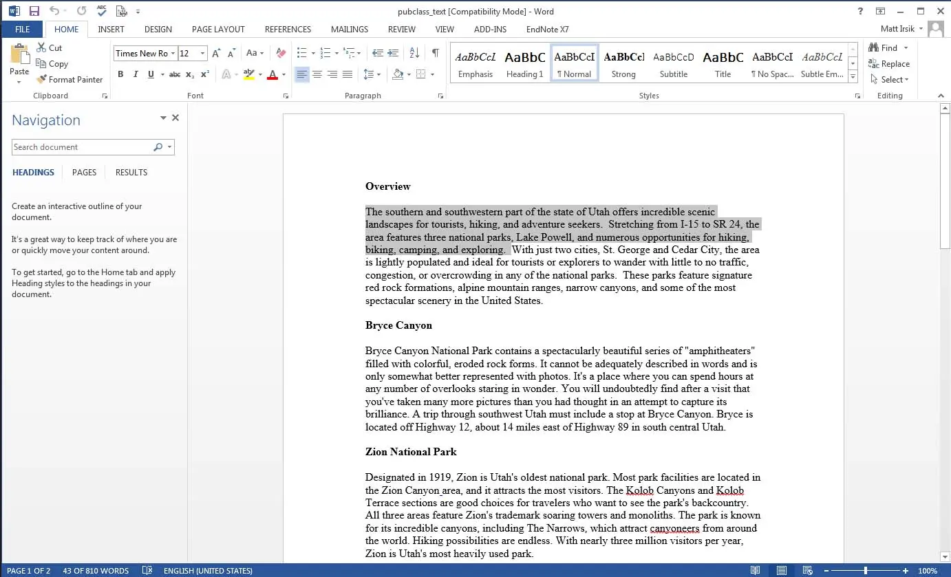 Basics of working with text in Microsoft Word