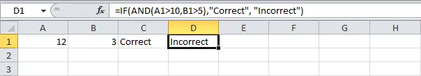 Boolean functions in Excel