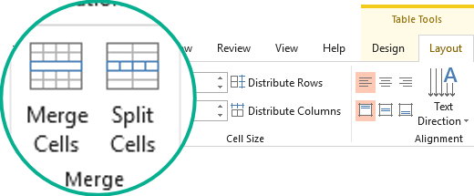 Break apart cells in an Excel table