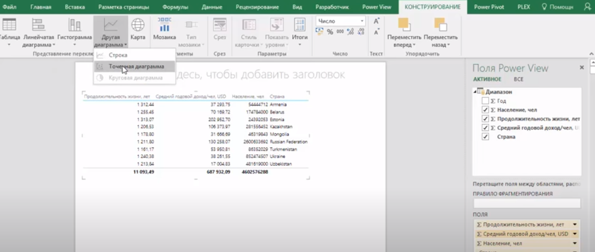 Building a Bubble Chart in Excel