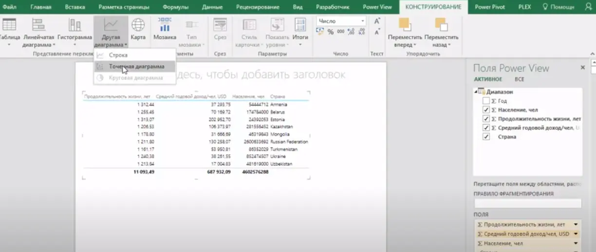 Building a Bubble Chart in Excel