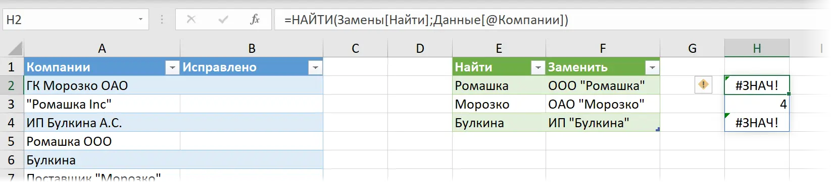 Bulk text replacement with formulas