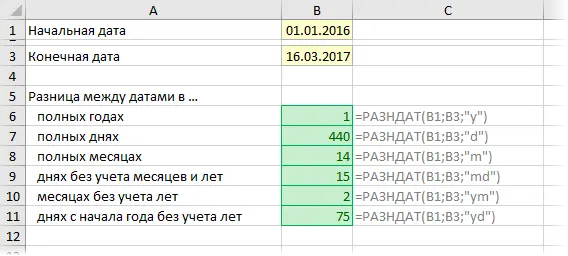 Calculating age or seniority with the DATEDIF function