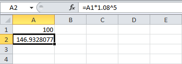 Calculating Compound Interest in Excel