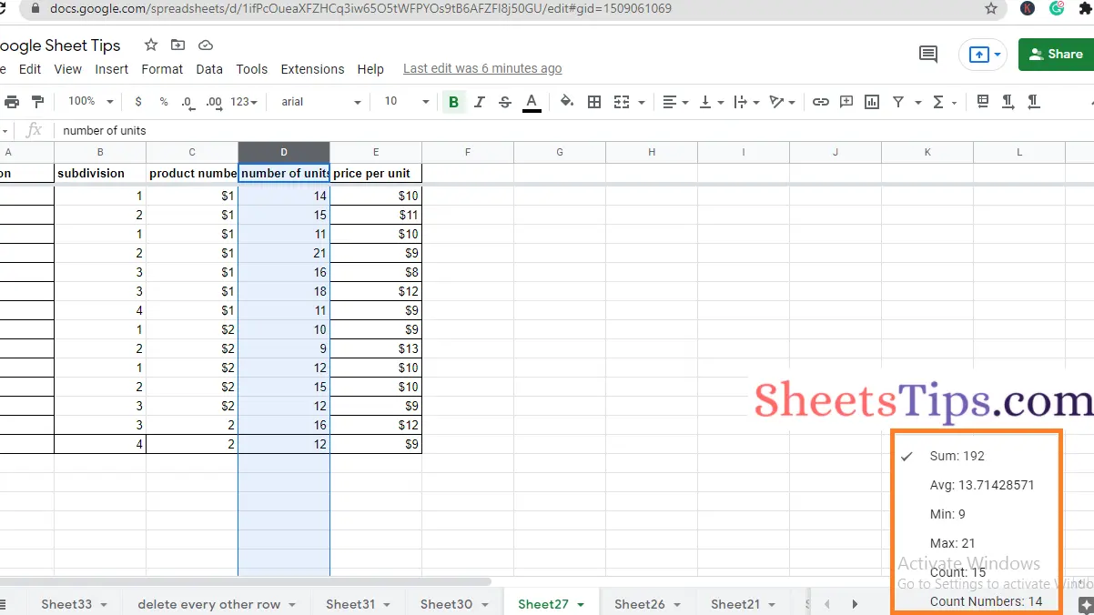 Calculations without formulas