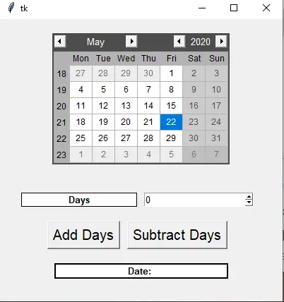 Calculator for adding (subtracting) days to a date