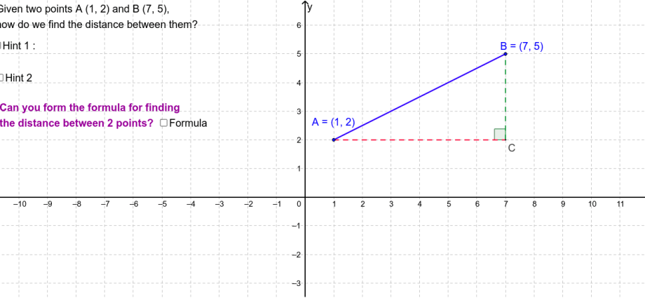 Kalkulator untuk menghitung jarak antar titik (panjang segmen)