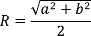 Calculator for calculating the radius of a circle circumscribed about a triangle